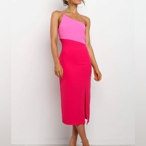 Size 8 Xiomar - Petal and Pup Pink Colorblock Dress